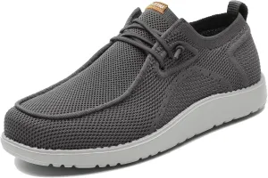 1TAZERO Wide-Shoes for Men-Slip on Walking-Loafers Casual-Shoes - Wide Width Comfortable Orthopedic Shoes for Men with Arch Support for Plantar Fasciitis