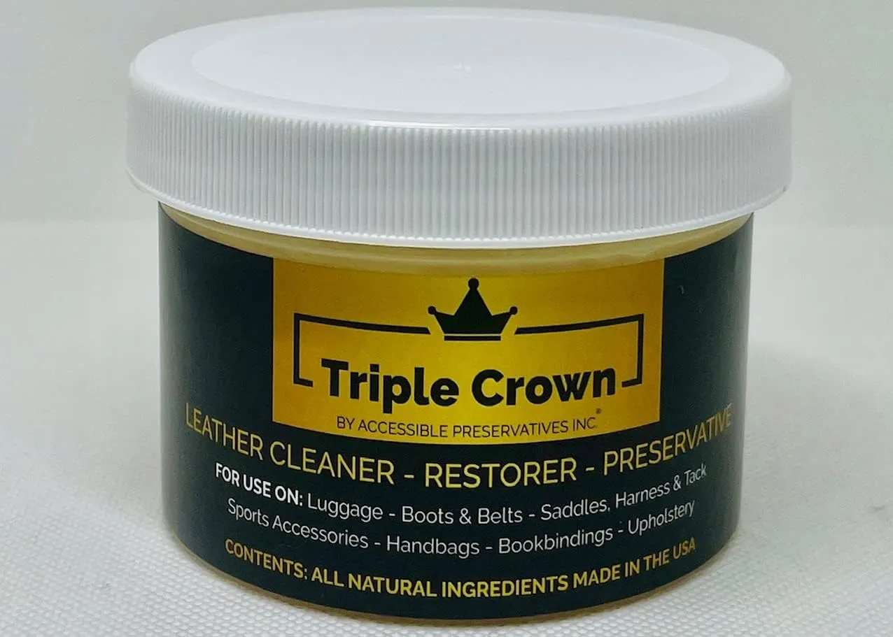 4 Ounce Leather formula; leather conditioner; leather cleaner; leather restorer for use on auto interiors, shoes, bags. Made in the U.S.A.