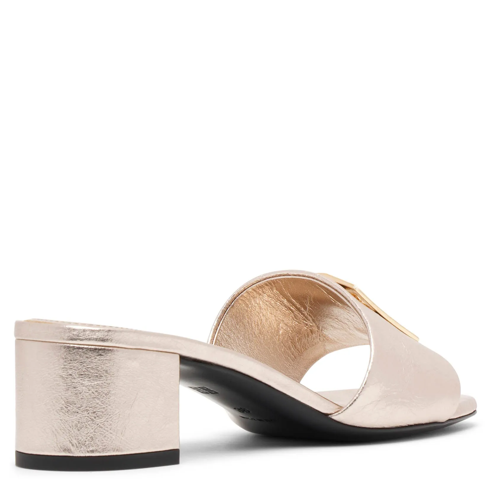 4G 45 gold leather mules