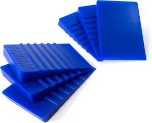 6 Piece Squat Wedge - Adjustable Stackable for deeper squat, Non-Slip Superior Traction, Dark Blue - With Carry Bag