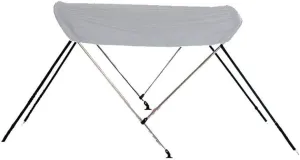 7.6 oz Gray 2 Bow Round Tube Boat Bimini TOP Sunshade Compatible for AB INFLATABLES Oceanus 11 VST 2010-2017