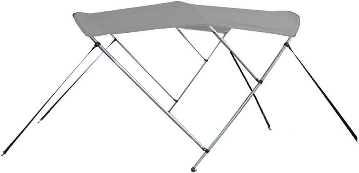 7.6 oz Gray 3 Bow Round Tube Boat Bimini TOP Sunshade Compatible for AB INFLATABLES Oceanus 15 VST 2010-2017