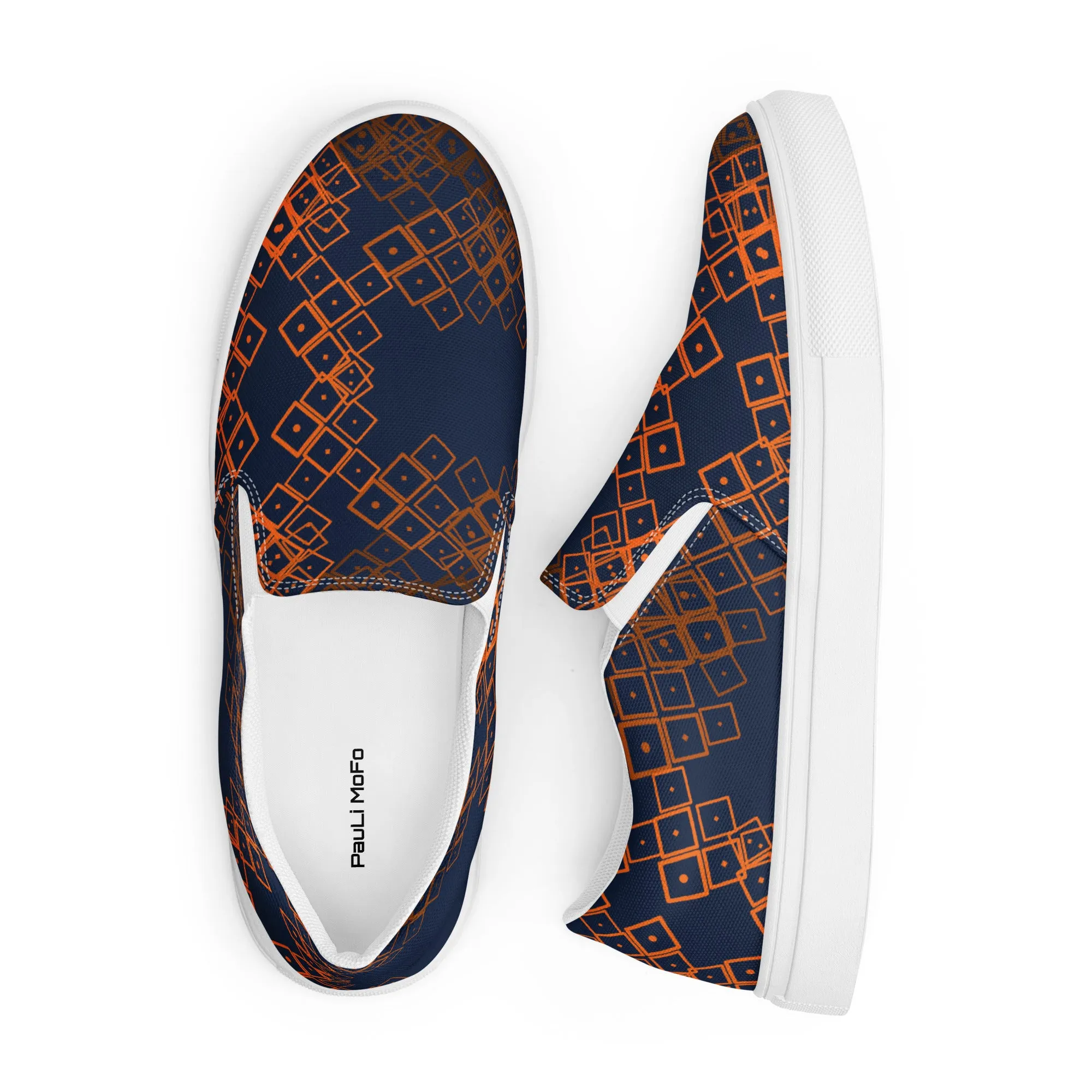 Abstract Orange Slip On