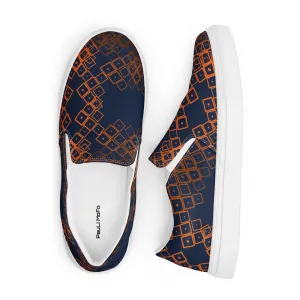 Abstract Orange Slip On