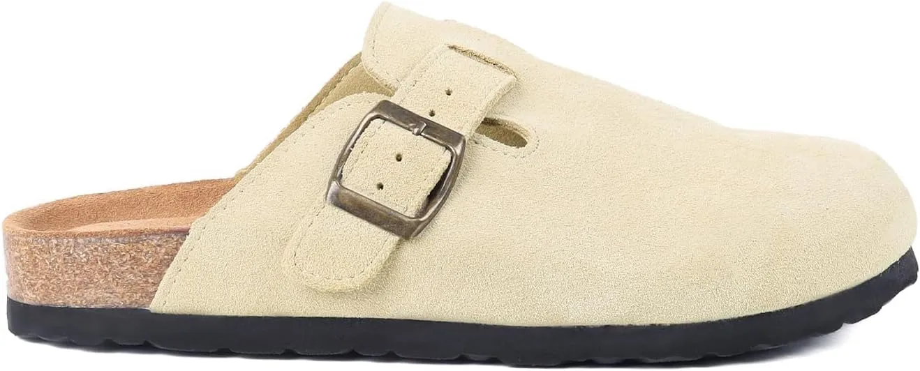 ADAMUMU Clogs for Womens Suede Clogs