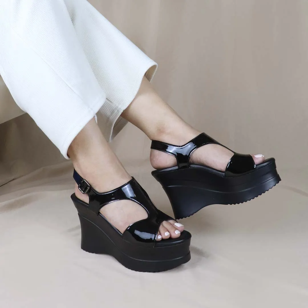 [Add to Cart RM199] Patent Leather Slingback Heels 4"inch [Cushioned Footbed Series]