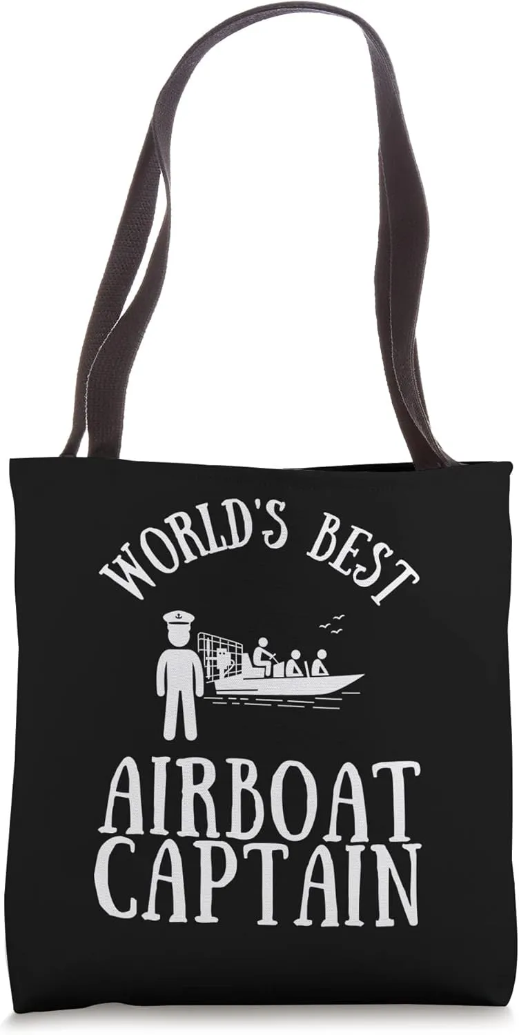 Airboat Swamp Hydroplane Fanboat Airboating Hover Boat Tote Bag