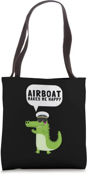 Airboat Swamp Hydroplane Fanboat Airboating Hover Boat Tote Bag