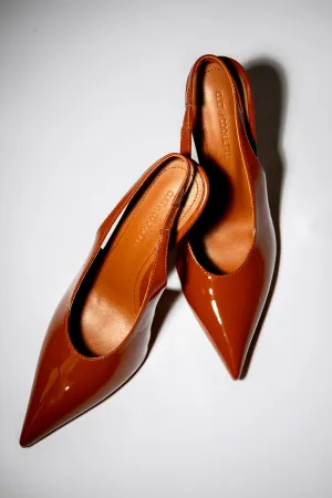 Alexandra Brown Patent Slingback 100 mm