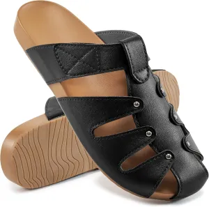 Alicegana Mules for Women Orthopedic Sandals Comfortable Summer Walking Shoes with Arch Support Casual Flat Sandal
