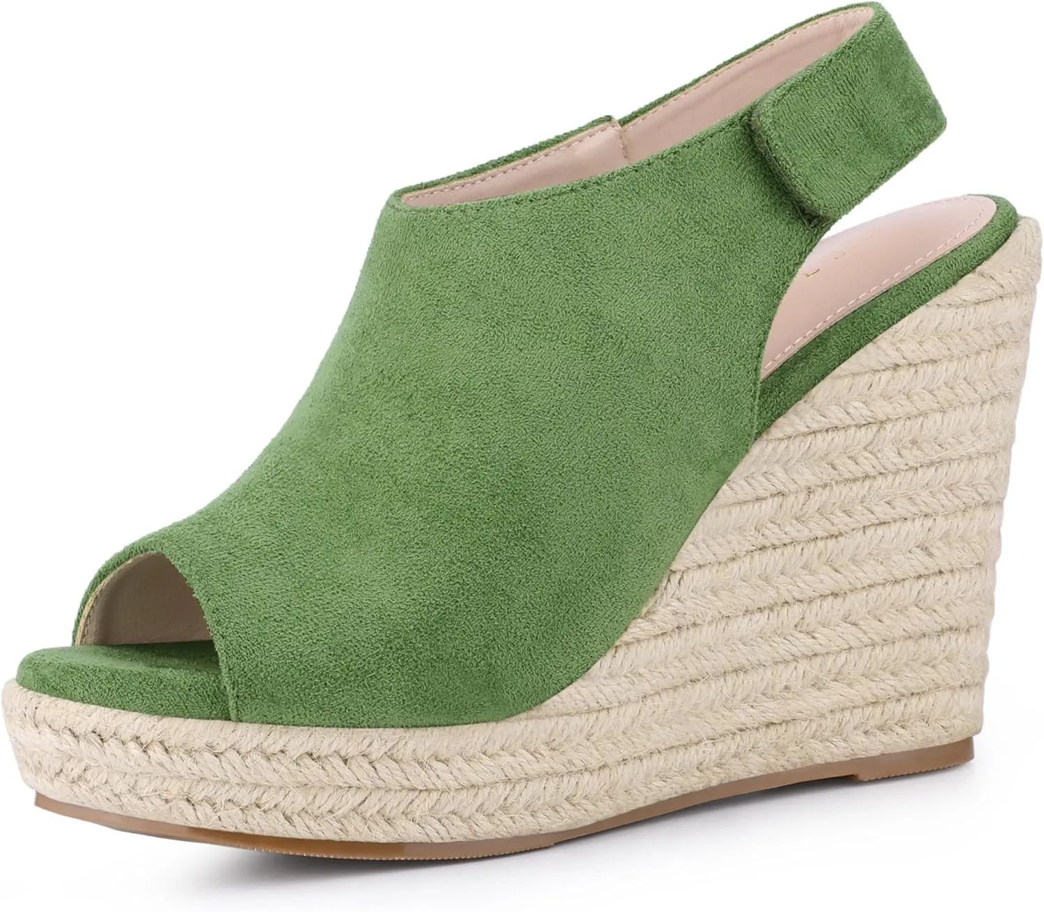Allegra K Women's Espadrille Platform Heeled Wedges Sandals