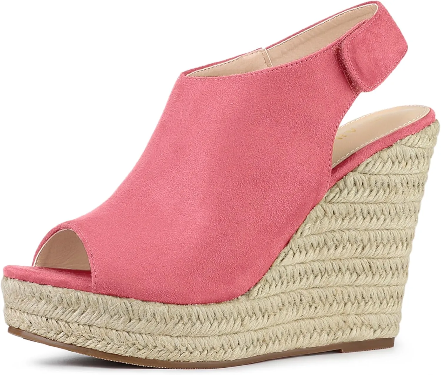 Allegra K Women's Espadrille Platform Heeled Wedges Sandals