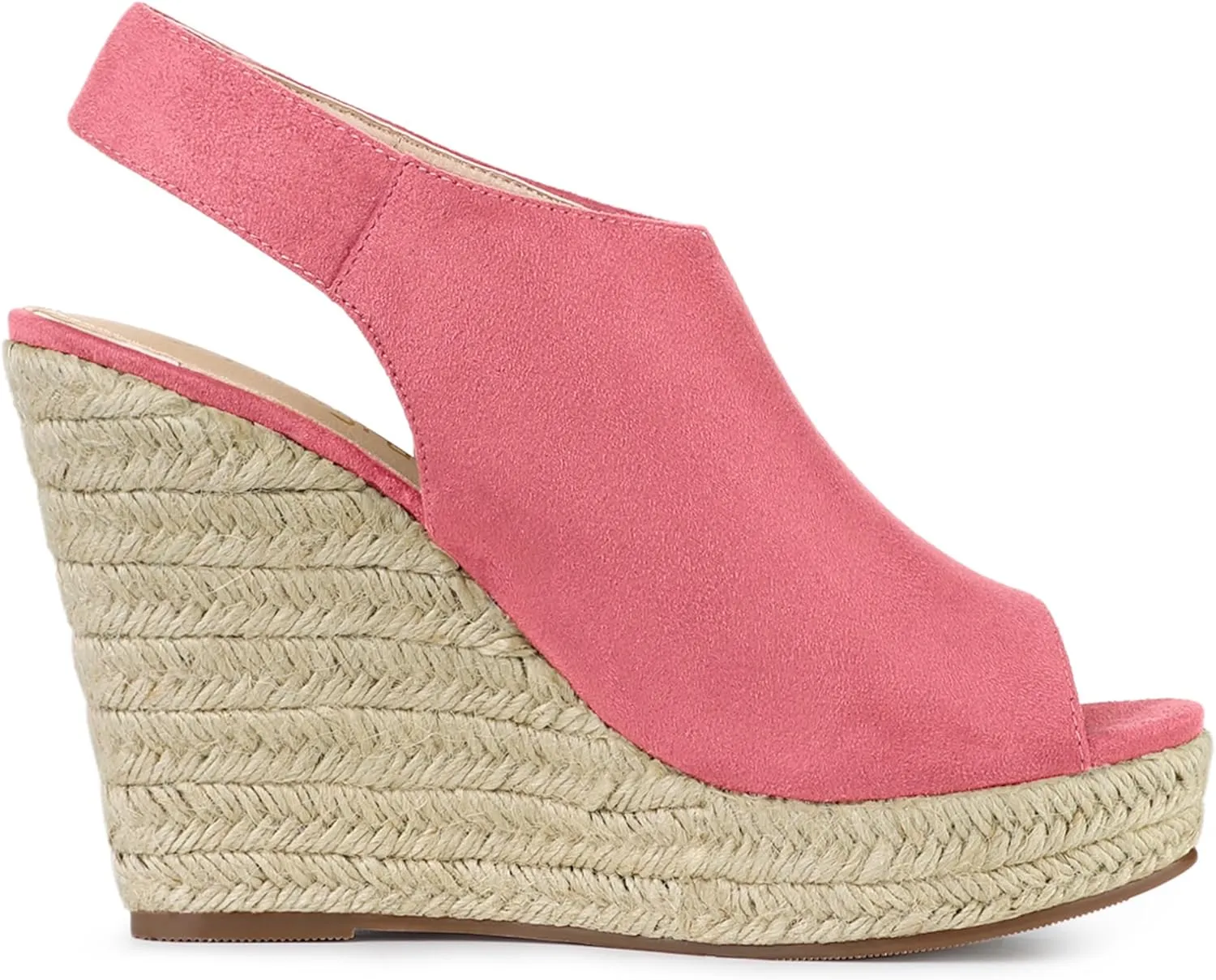 Allegra K Women's Espadrille Platform Heeled Wedges Sandals