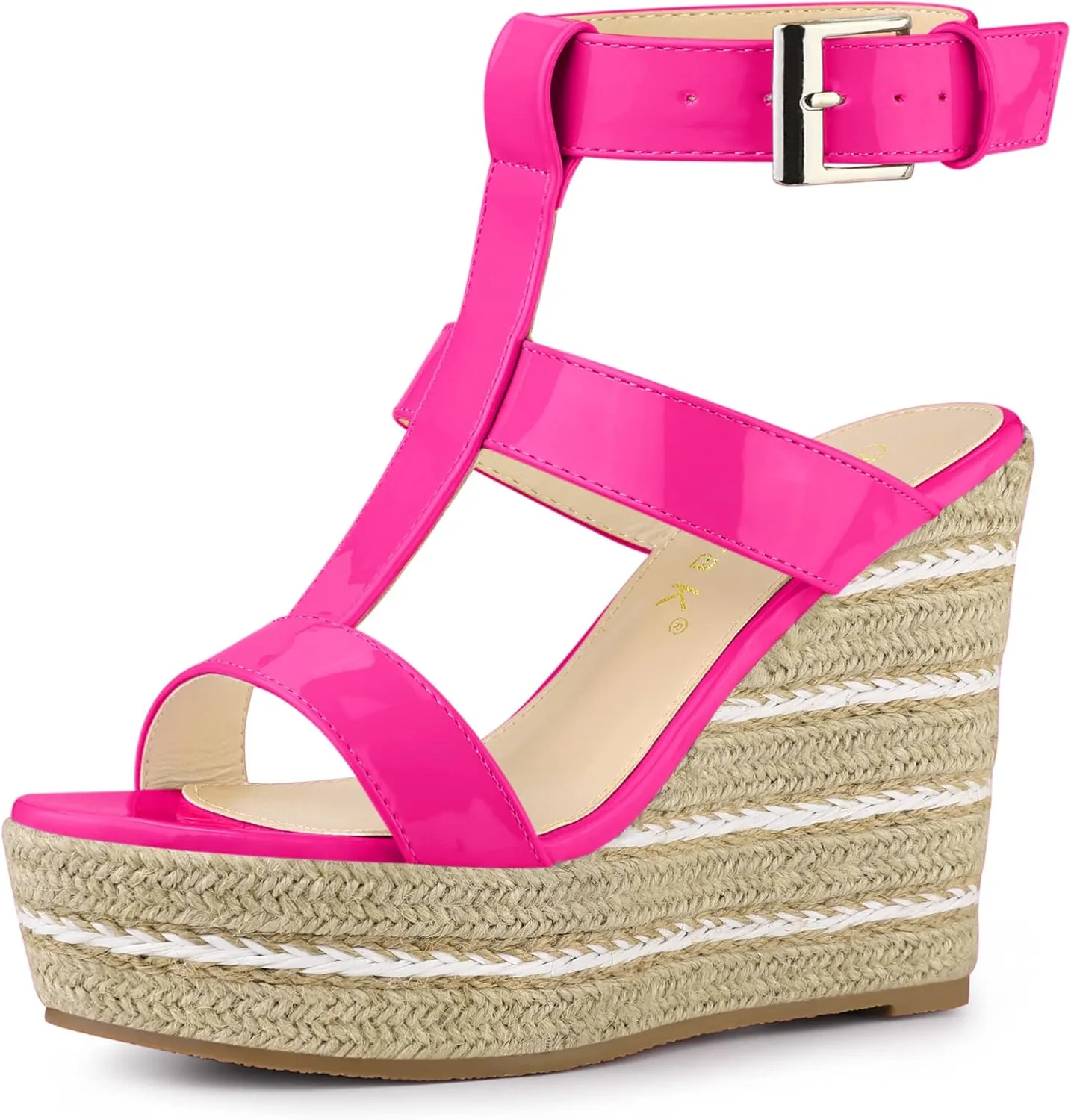 Allegra K Women's Espadrille Strappy Platform Wedges Sandals
