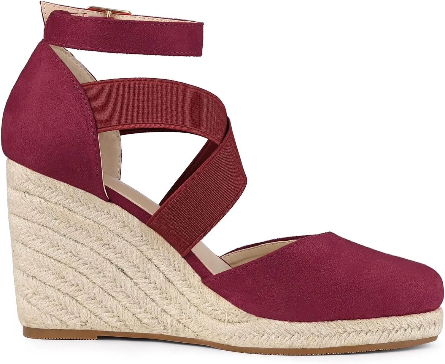 Allegra K Women's Espadrilles Closed Toe Wedges Heels Sandals