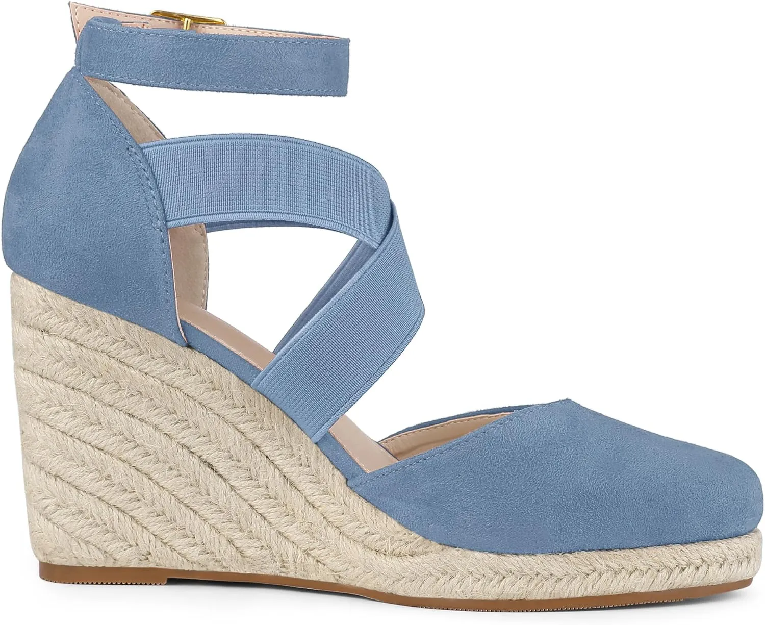 Allegra K Women's Espadrilles Closed Toe Wedges Heels Sandals