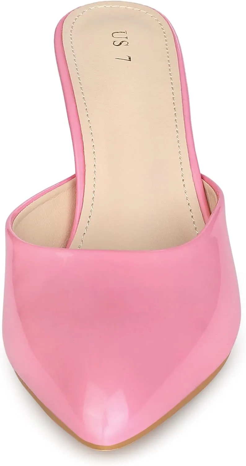 Allegra K Women's Pointed Toe Stiletto Heels Slide Mules