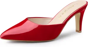 Allegra K Women's Pointed Toe Stiletto Heels Slide Mules