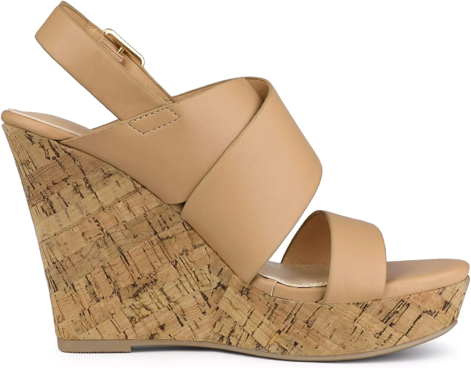 Allegra K Women's Wood Wedges Platform Wedge Sandals