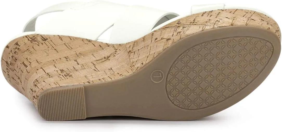 Allegra K Women's Wood Wedges Platform Wedge Sandals