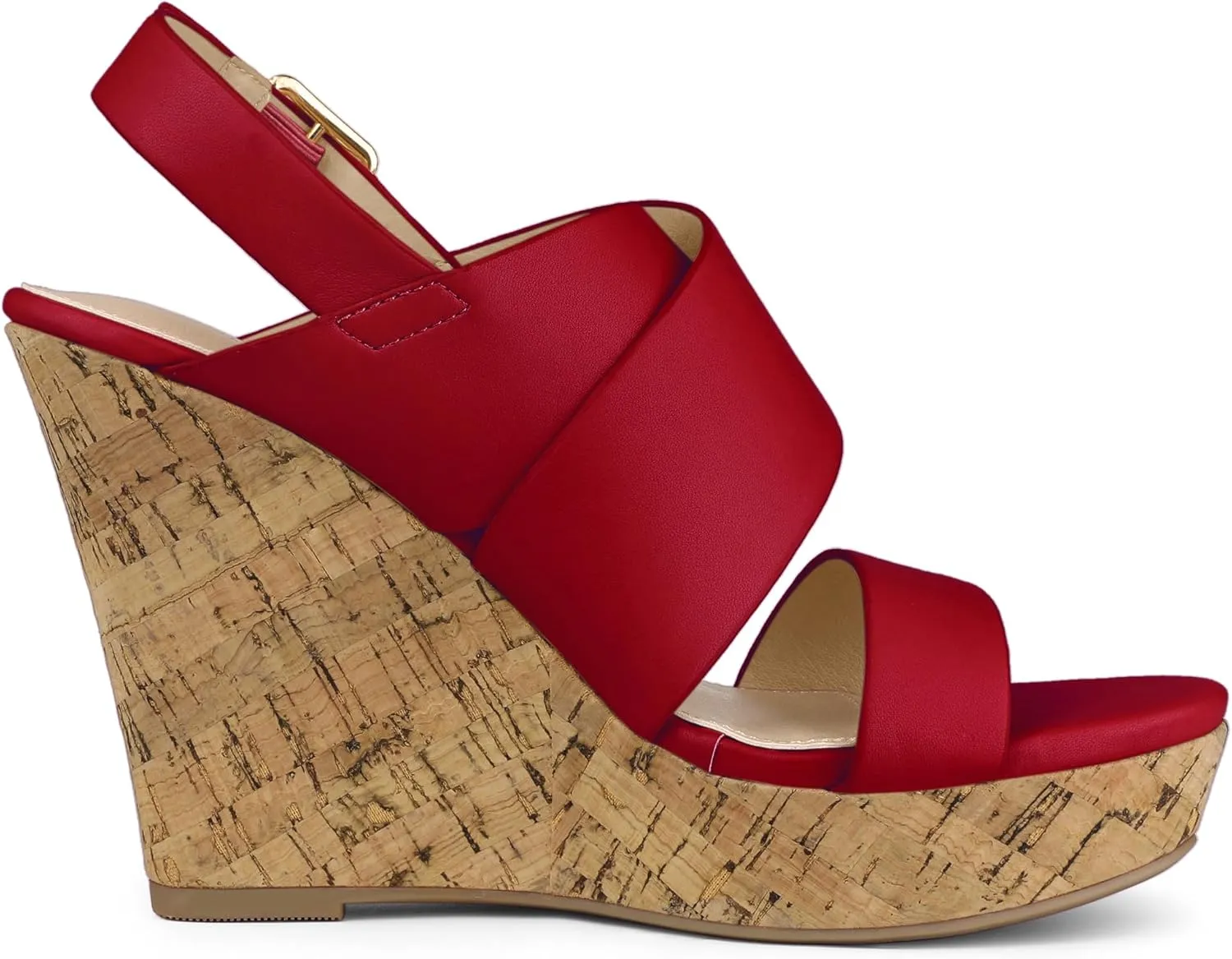 Allegra K Women's Wood Wedges Platform Wedge Sandals