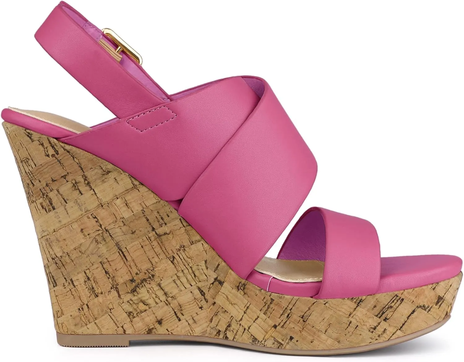 Allegra K Women's Wood Wedges Platform Wedge Sandals