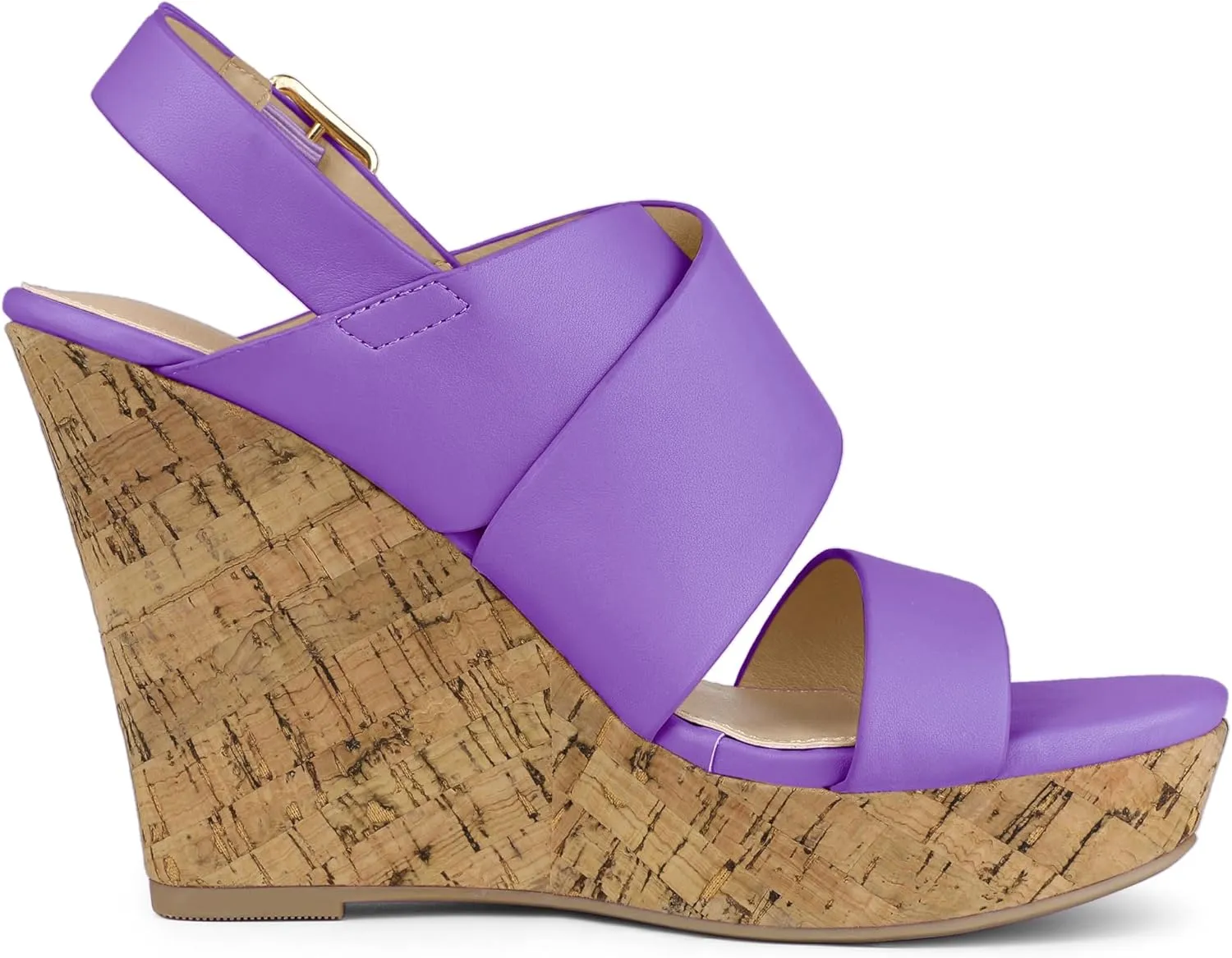 Allegra K Women's Wood Wedges Platform Wedge Sandals