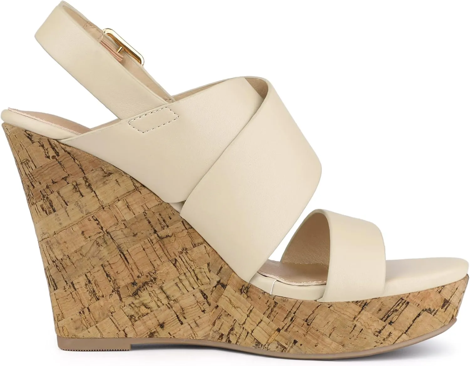 Allegra K Women's Wood Wedges Platform Wedge Sandals