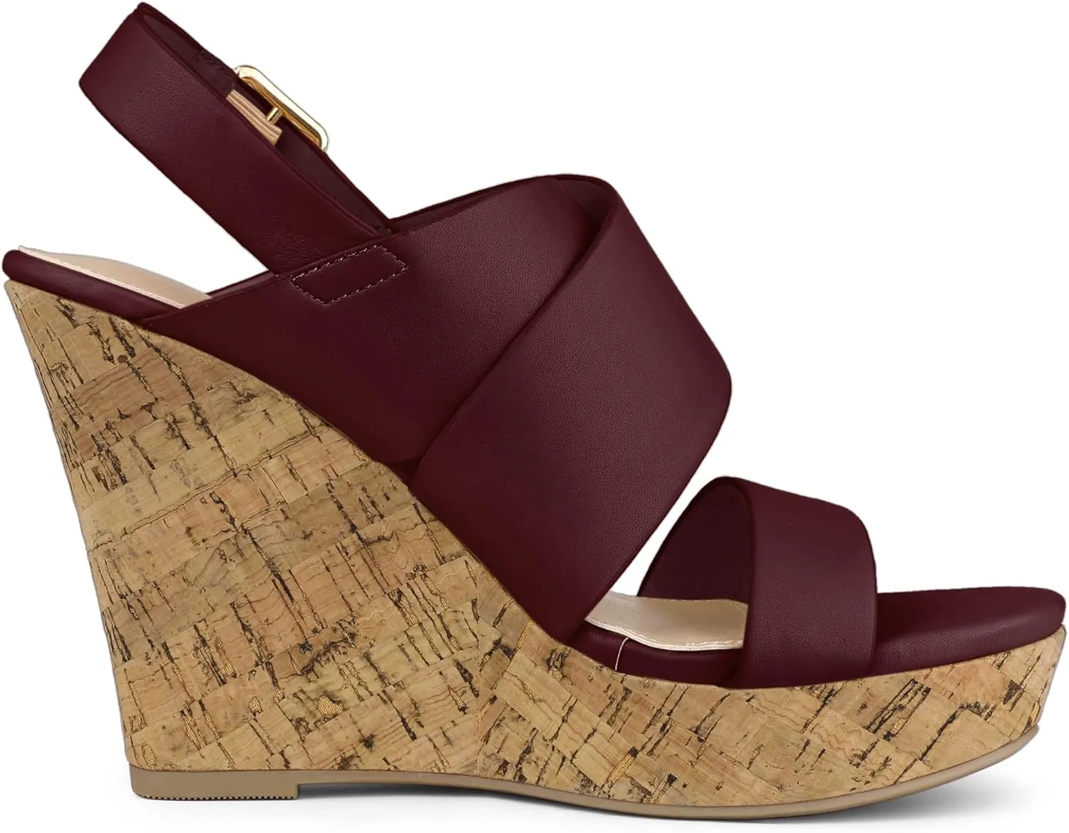 Allegra K Women's Wood Wedges Platform Wedge Sandals