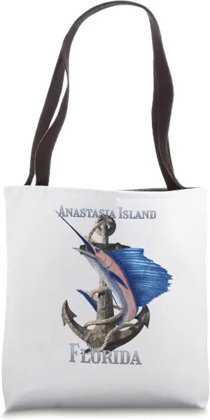 Anastasia Island Florida Swordfish Marlin Ocean Fishing Tote Bag