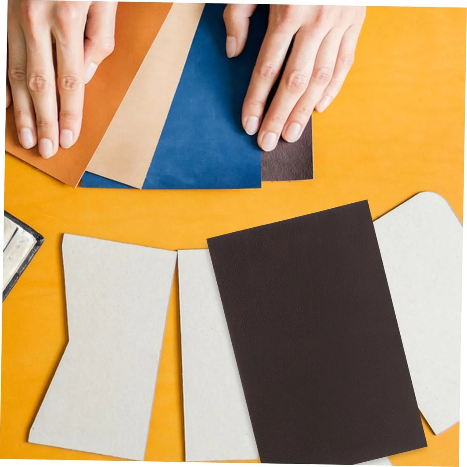Angoily 5sets 2pcs Leather for Sofa Repair Durable Cowhide Material DIY Leather Kits Crafting for Mending Sofas Chairs and Upholstery 2pcs*5