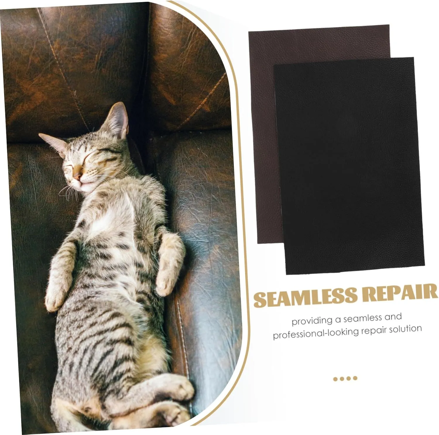 Angoily 5sets 2pcs Leather for Sofa Repair Durable Cowhide Material DIY Leather Kits Crafting for Mending Sofas Chairs and Upholstery 2pcs*5