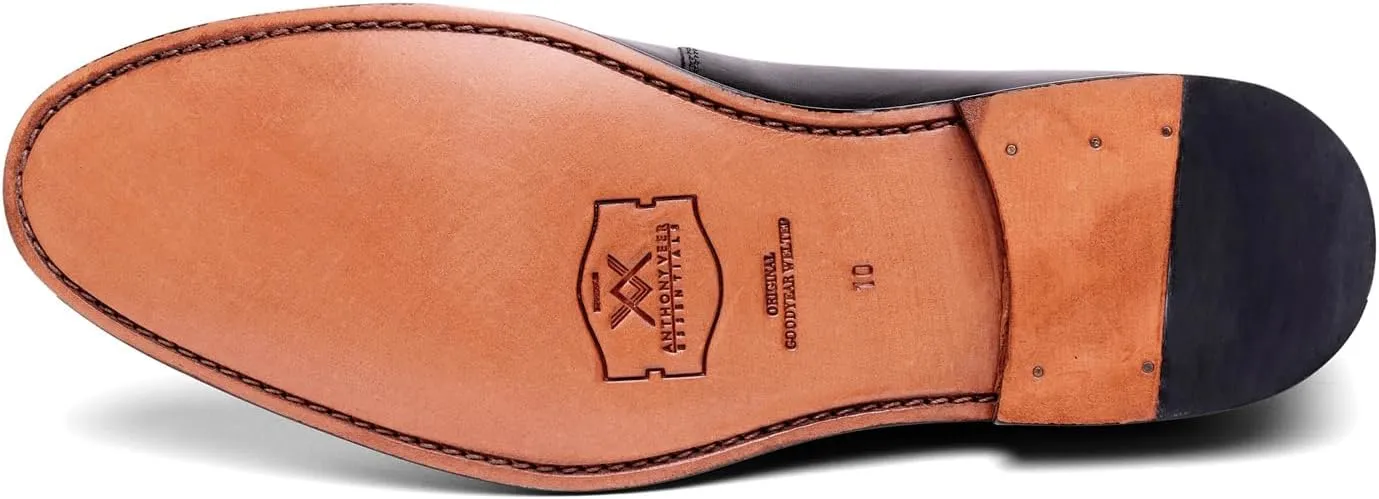 Anthony Veer Roosevelt Single Monk Strap Dress Shoe for Men | Goodyear Welt Construction | Cushioned Footbed & Recraftable Leather Sole | Full Grain Calfskin Leather Upper