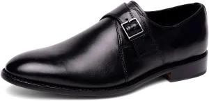 Anthony Veer Roosevelt Single Monk Strap Dress Shoe for Men | Goodyear Welt Construction | Cushioned Footbed & Recraftable Leather Sole | Full Grain Calfskin Leather Upper