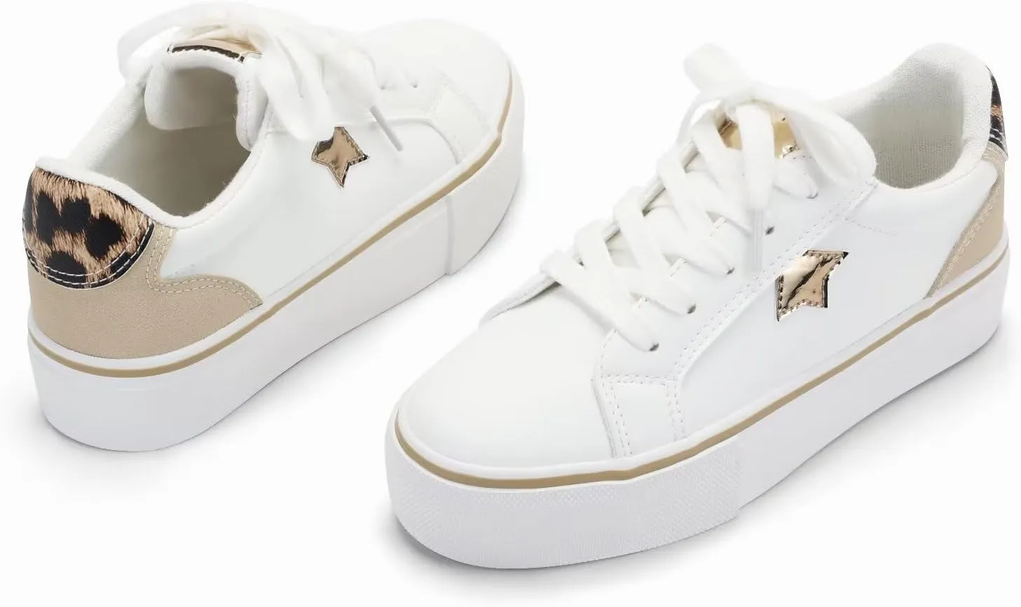 ANTLULU Girls’ Platform Canvas Shoes Low Top and High Top Canvas Sneakers Lace-up Fashion Casual Shoes for Girls