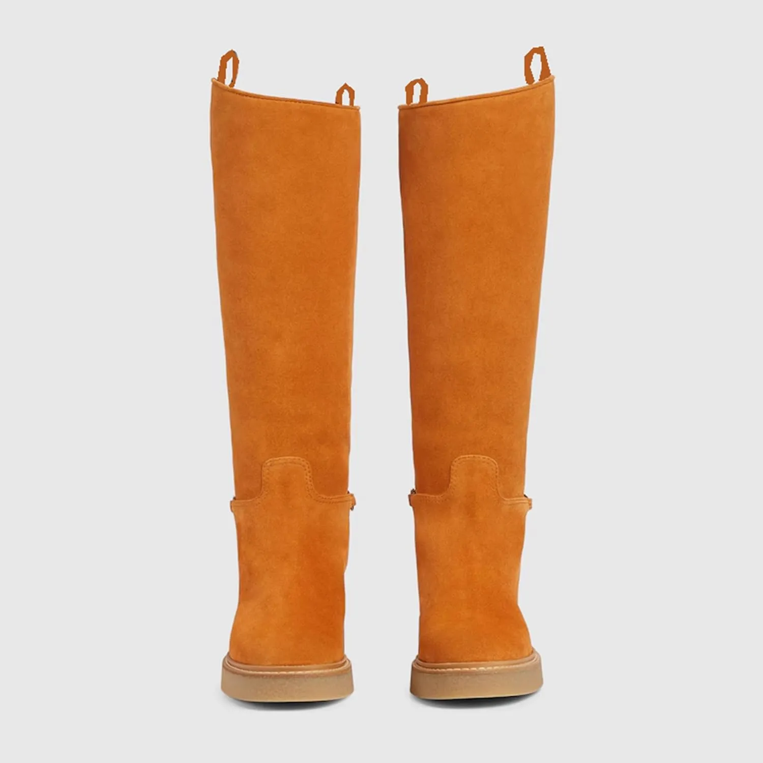 Arqa Women's Slim Classic Silhouette Sophisticated Knee High Boots Almond Toe Pull on Tabs Long Tall Boots Vintage Wide Calf Boots Fashionable Perfectly Narrates Silver-toned Hardware Shoes