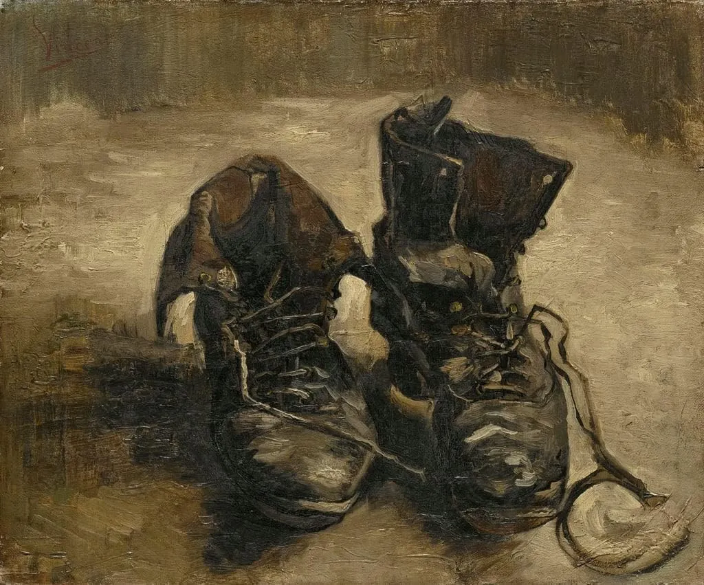 ARTTLBBS Famous Canvas Wall Art Pictures Print Shoes by Vincent Van Gogh Nature Pictures for Home Decor 60x90cm