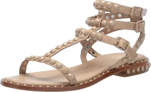 Ash Play Bis Tonal-Studded Flat Sandal for Women, Chic Open-Toe Design, Comfortable Footbed, Durable Sole, Ideal for Casual Outfits