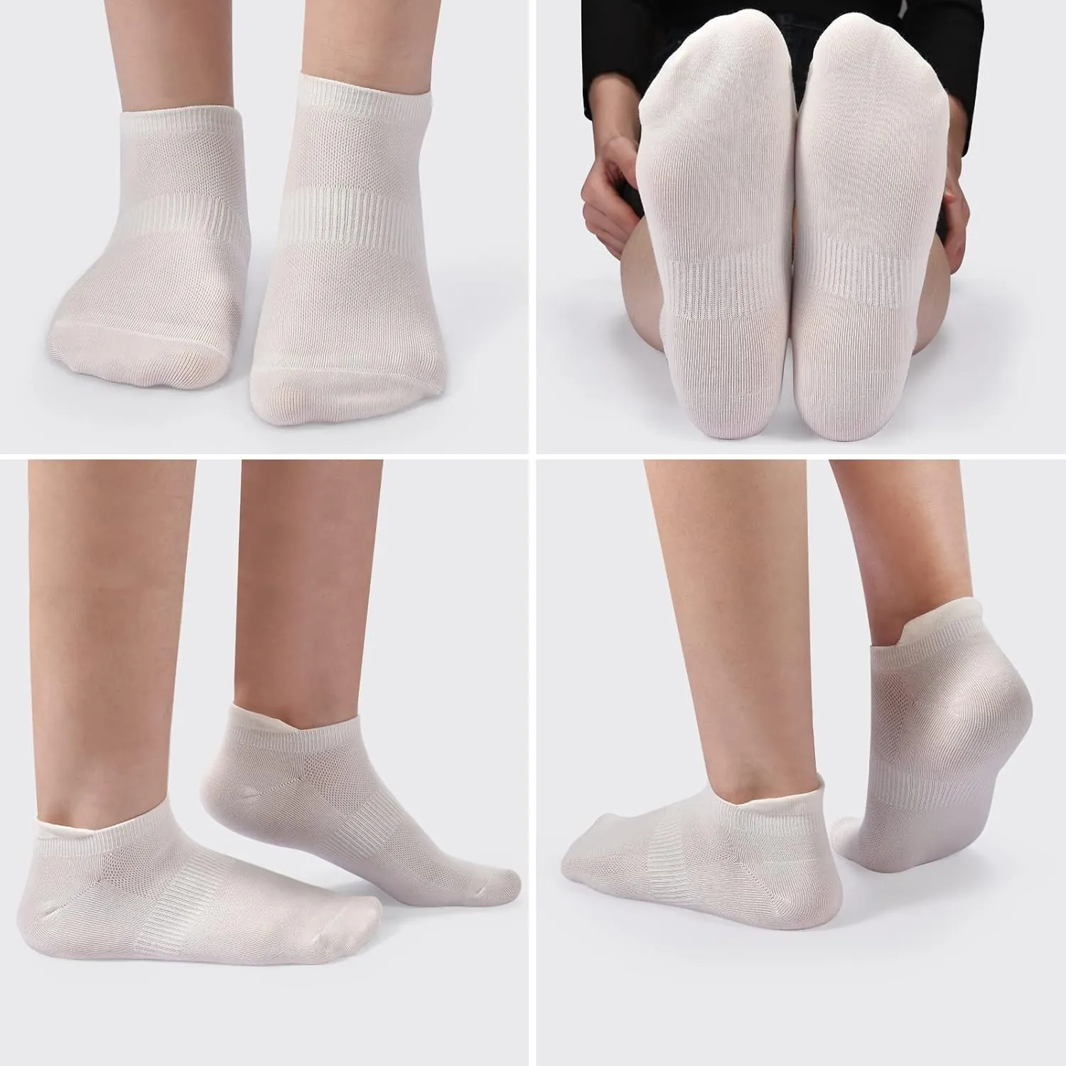ATBITER Ankle Socks Womens and Men Thin Athletic Running Low Cut No Show Socks With Heel Tab 6-10 Pairs