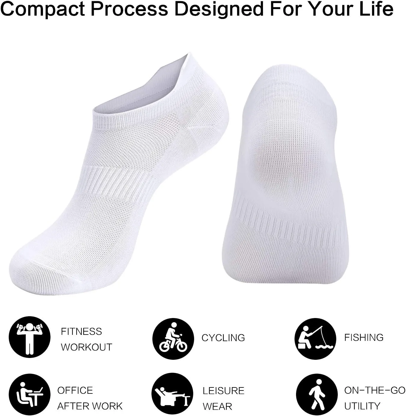 ATBITER Ankle Socks Womens and Men Thin Athletic Running Low Cut No Show Socks With Heel Tab 6-10 Pairs