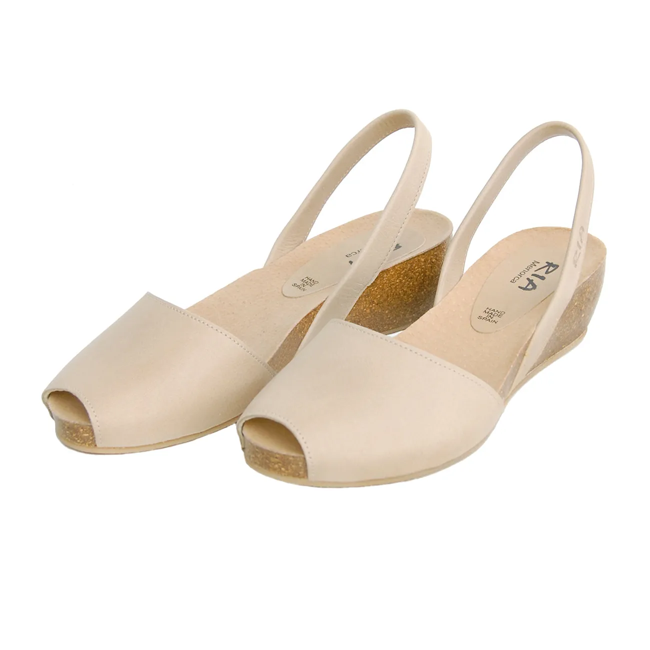 Avarcas Cork Wedge Cardona in Beige