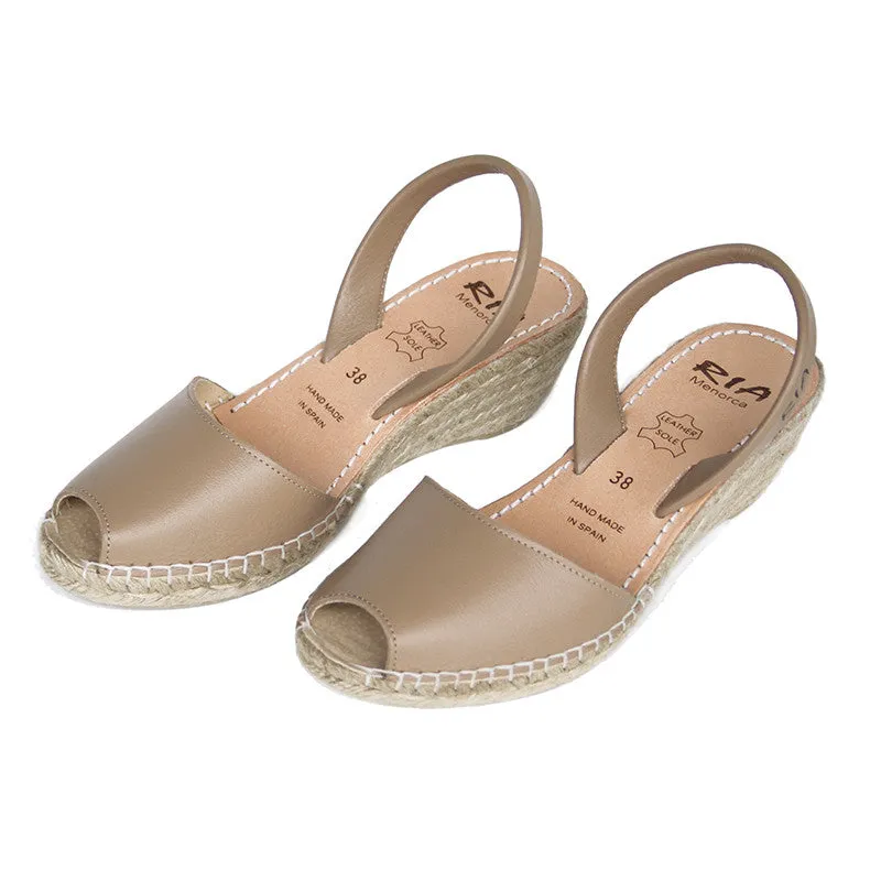 Avarcas Wedge Espadrilles Bosc in Taupe