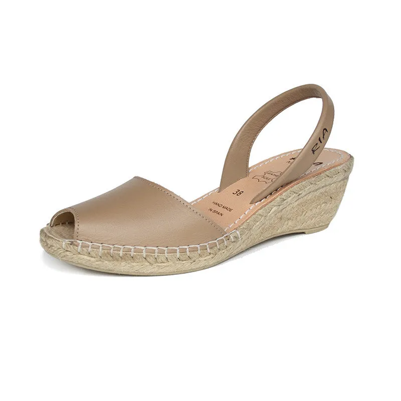 Avarcas Wedge Espadrilles Bosc in Taupe