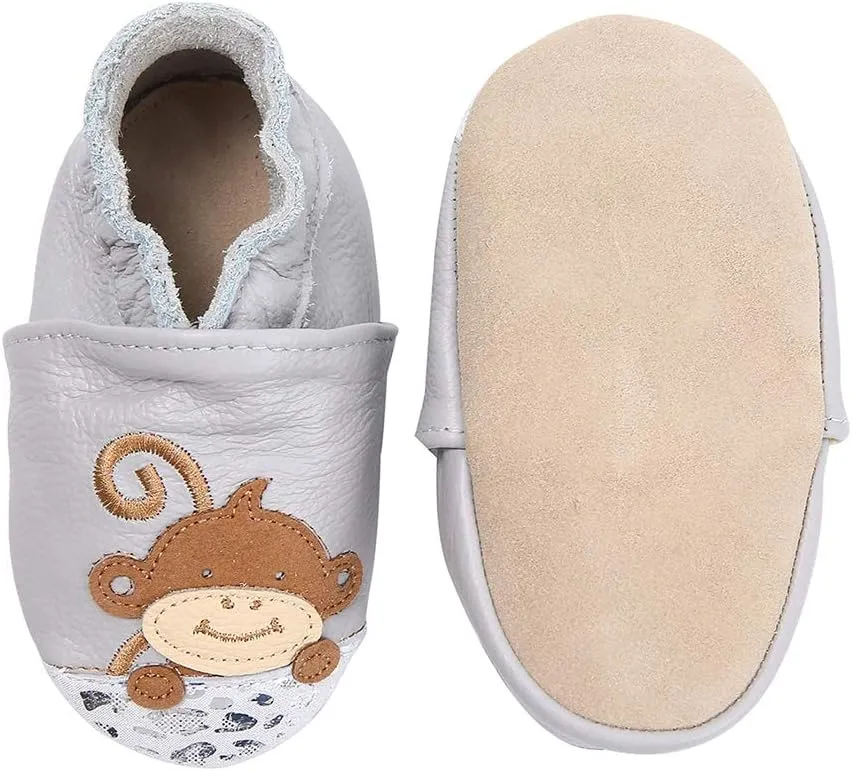 Baby Moccasins Soft Leather Toddler First Walker Shoes