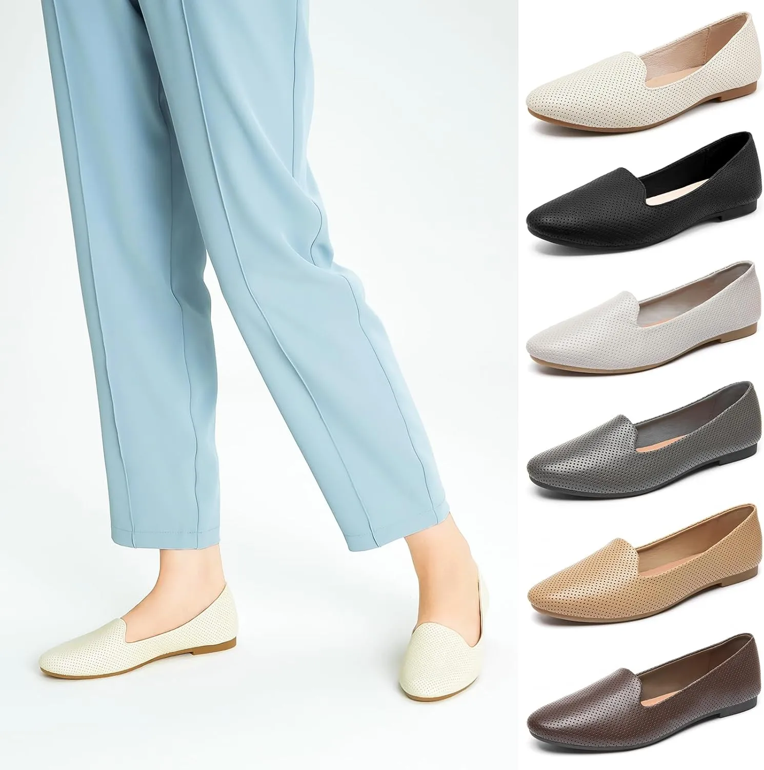 Ballet Flats Shoes for Women Dress Shoes Comfortable Dressy Casual Business Slip on Shoes Loafers