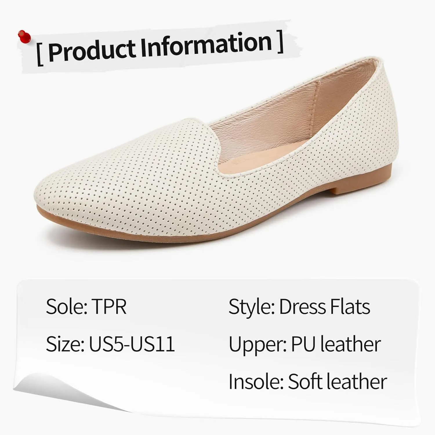 Ballet Flats Shoes for Women Dress Shoes Comfortable Dressy Casual Business Slip on Shoes Loafers