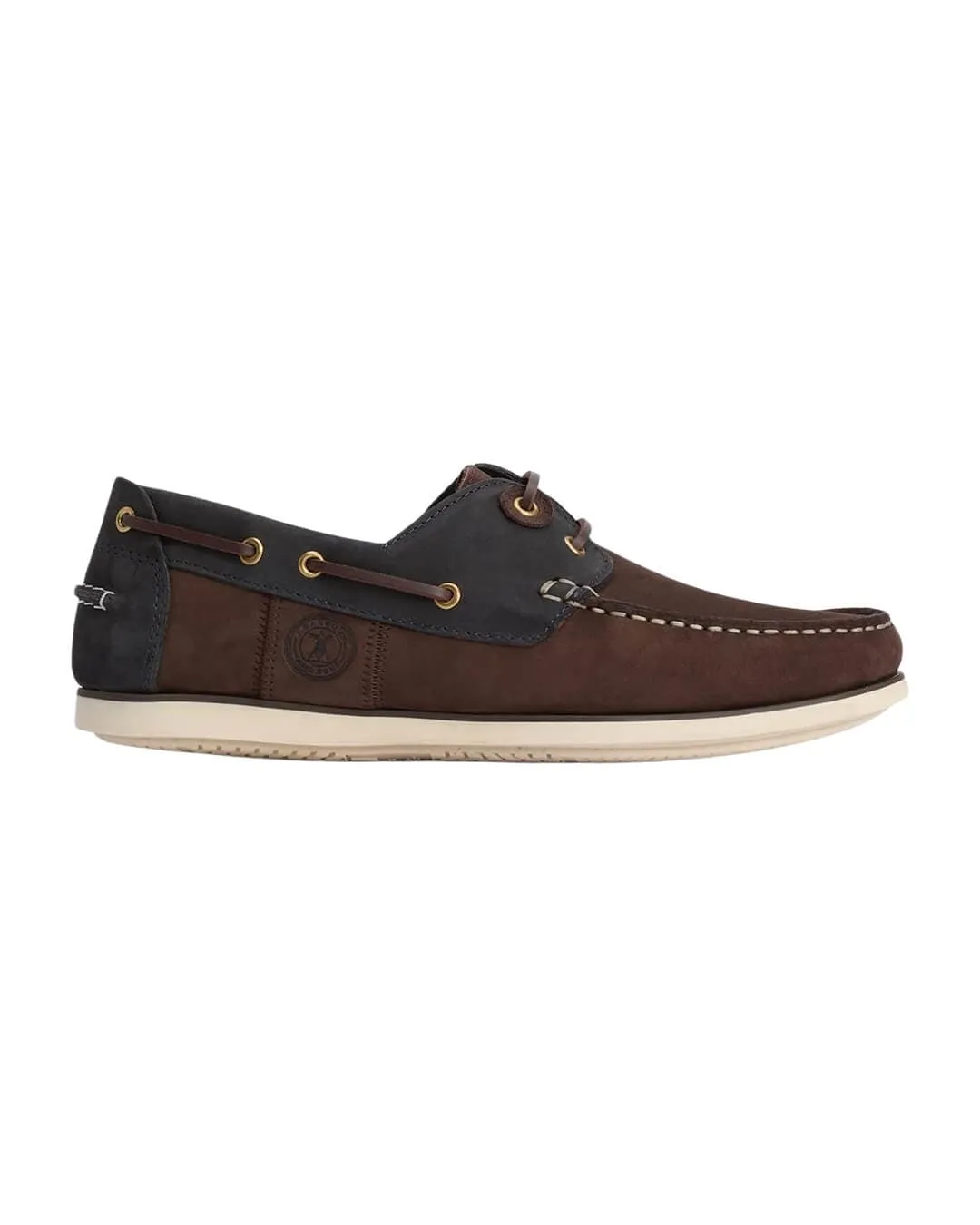Barbour Wake Leather Men's Boat Shoes Brown