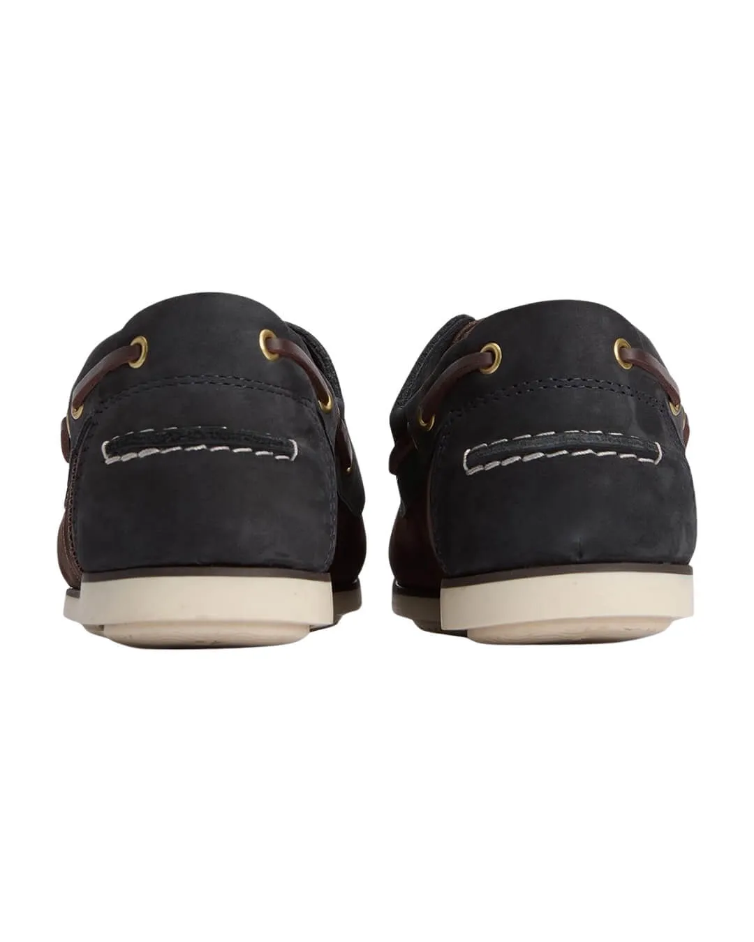 Barbour Wake Leather Men's Boat Shoes Brown