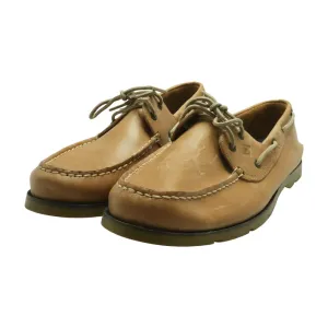 Beige Leather Boat Casual Shoes