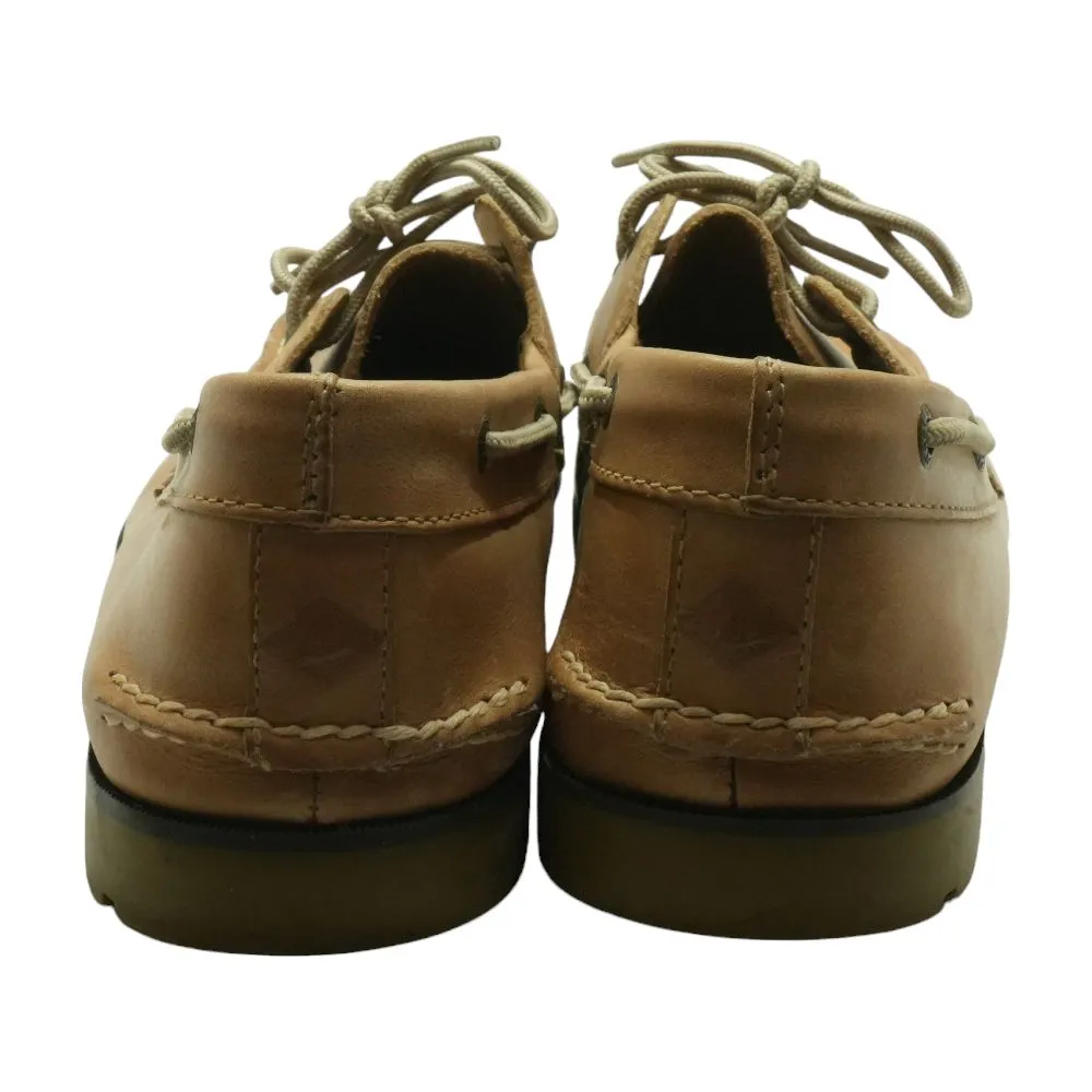Beige Leather Boat Casual Shoes